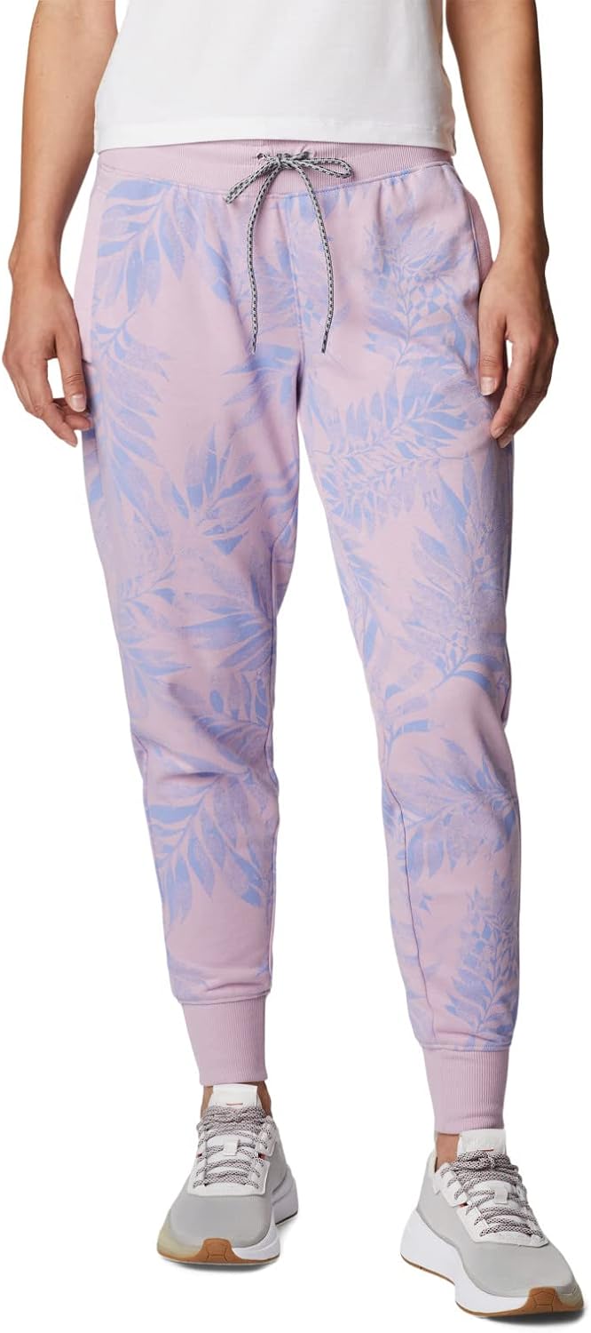 Columbia Women's Slack Water French Terry Jogger, Serenity/Palmetto Print
Columbia Women's Slack Water French Terry Jogger, Serenity/Palmetto Print