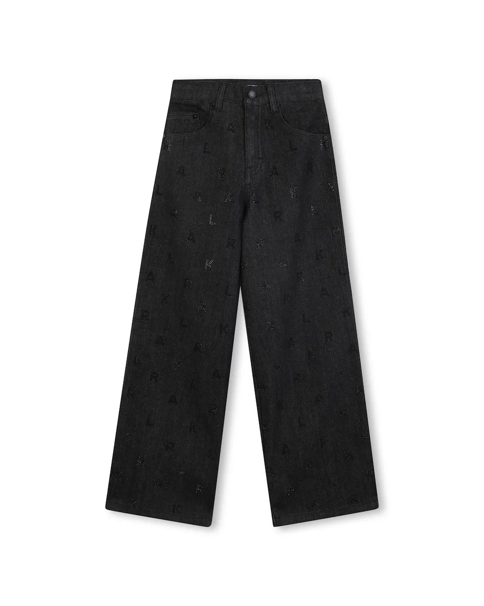 Детские джинсы-кабой черного цвета Karl Lagerfeld Kids
Детские джинсы-кабой черного цвета Karl Lagerfeld Kids