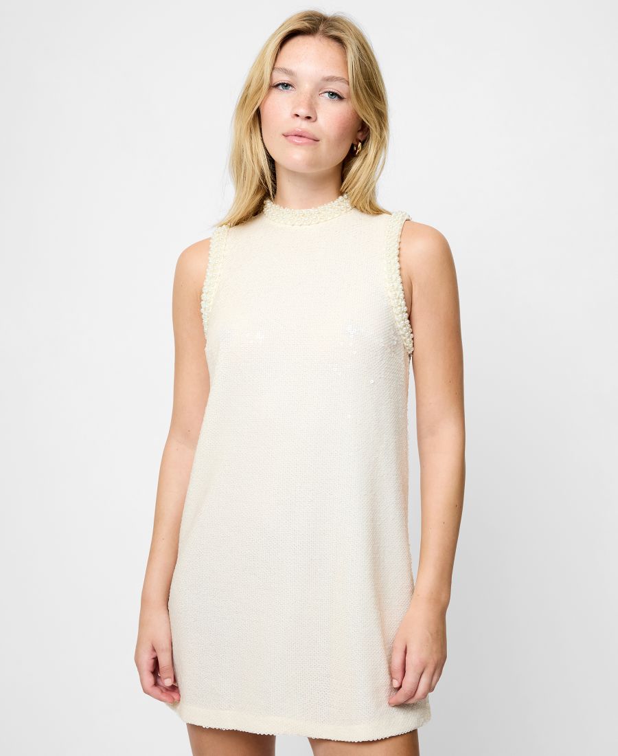 Женское мини-платье Sadie из эластичной ткани с пайетками French Connection, Porcelain Cream
Женское мини-платье Sadie из эластичной ткани с пайетками French Connection, Porcelain Cream