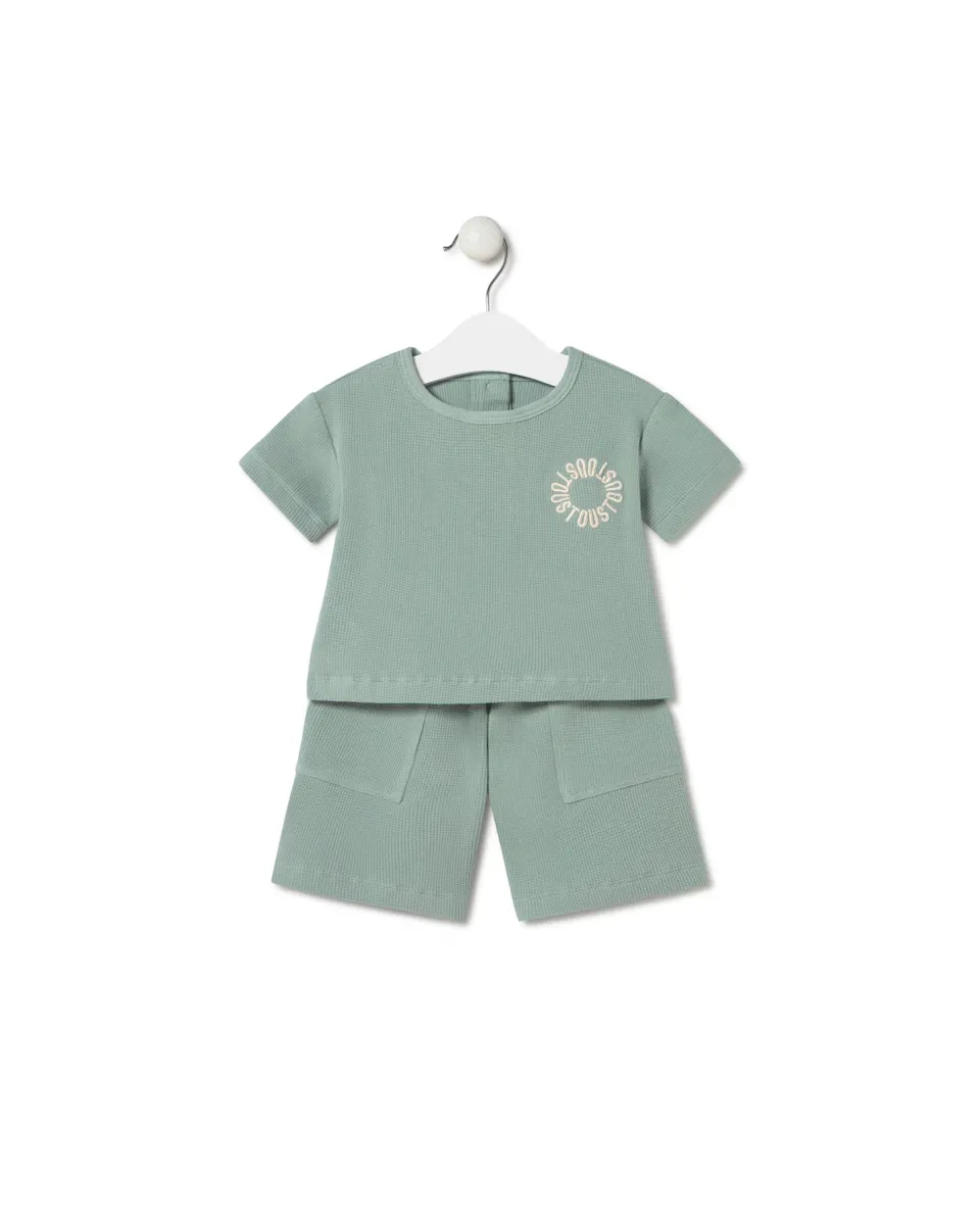 Набор для малыша 2 кусочка крашеного пике Tous, цвет Verde Agua
Набор для малыша 2 кусочка крашеного пике Tous, цвет Verde Agua