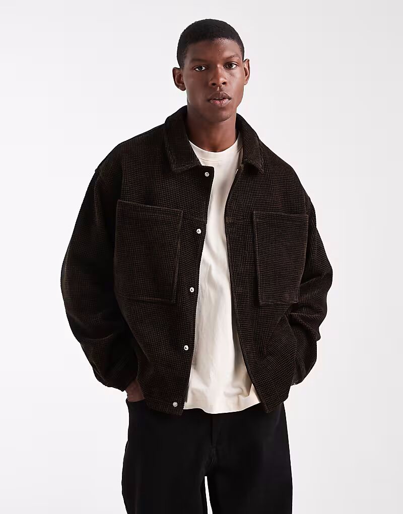 Коричневая куртка-харрингтон с вафельным шнуром Asos Design
Коричневая куртка-харрингтон с вафельным шнуром Asos Design