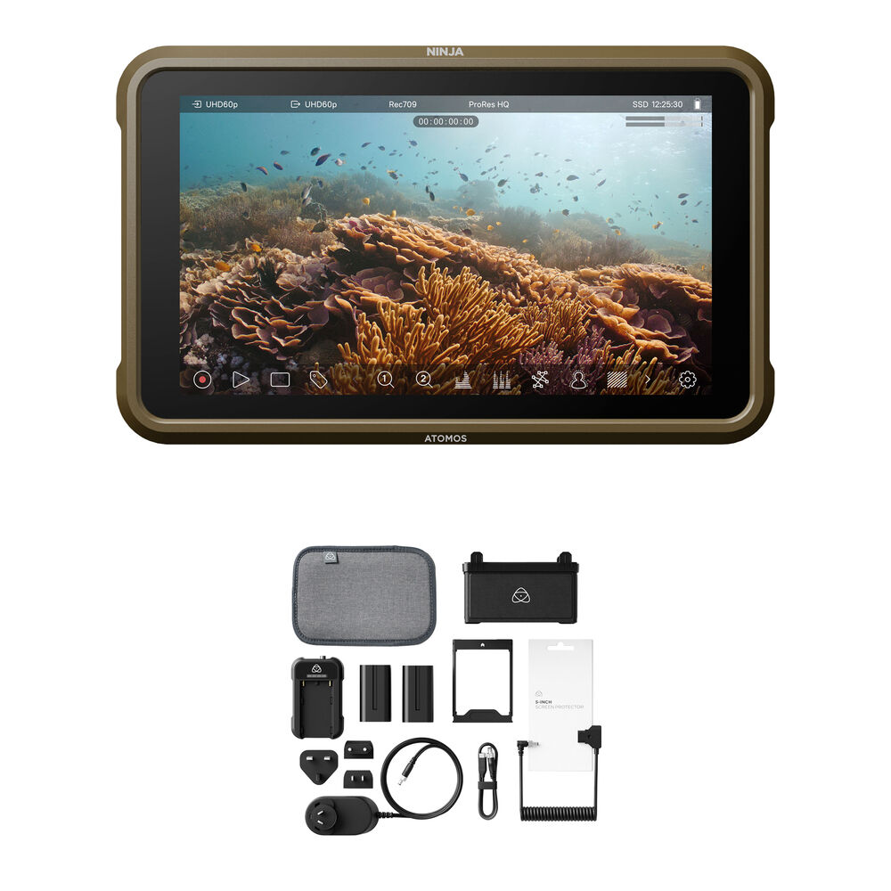 Atomos Ninja 5,2" 4K HDMI-монитор для записи с набором аксессуаров
Atomos Ninja 5,2" 4K HDMI-монитор для записи с набором аксессуаров