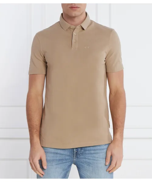 Футболка поло Regular fit Armani Exchange, бежевый 
Футболка поло Regular fit Armani Exchange, бежевый