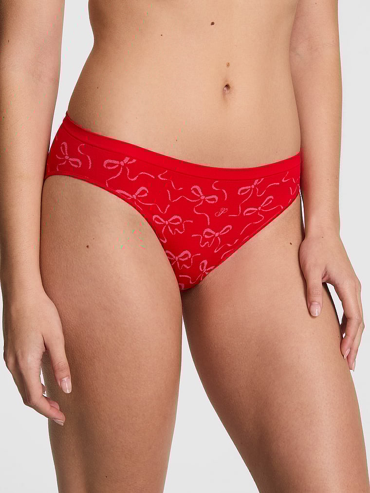 Бесшовные трусики-бикини Pink, smooth bright vermillion bow print
Бесшовные трусики-бикини Pink, smooth bright vermillion bow print
