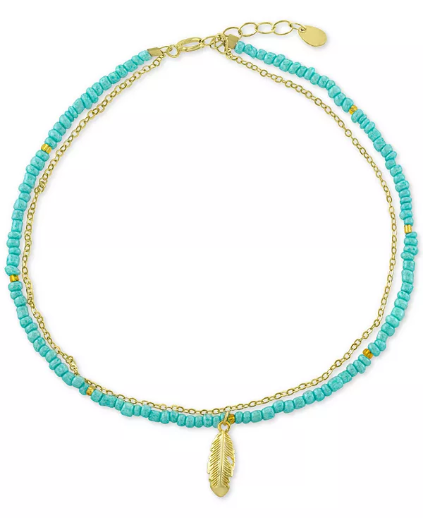 Браслет на лодыжку с двойной цепочкой и подвеской в виде листа из стерлингового серебра с позолотой 14 карат Macy'S, gold
Браслет на лодыжку с двойной цепочкой и подвеской в виде листа из стерлингового серебра с позолотой 14 карат Macy'S, gold