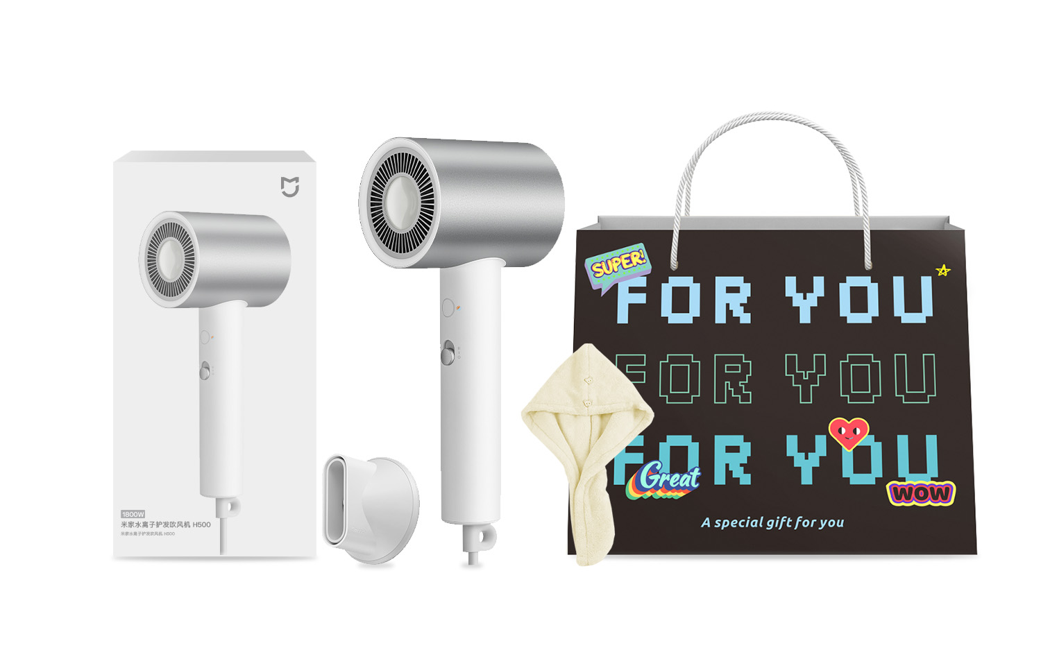 Фен для волос Mi, H500 Cool Boyfriend Luxury Gift Box
Фен для волос Mi, H500 Cool Boyfriend Luxury Gift Box