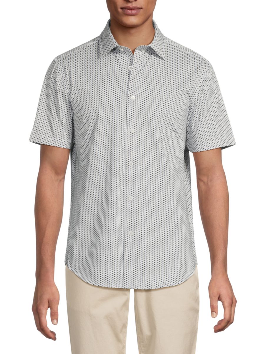 Рубашка с коротким рукавом и принтом Bugatchi, цвет Ice Blue
Рубашка с коротким рукавом и принтом Bugatchi, цвет Ice Blue