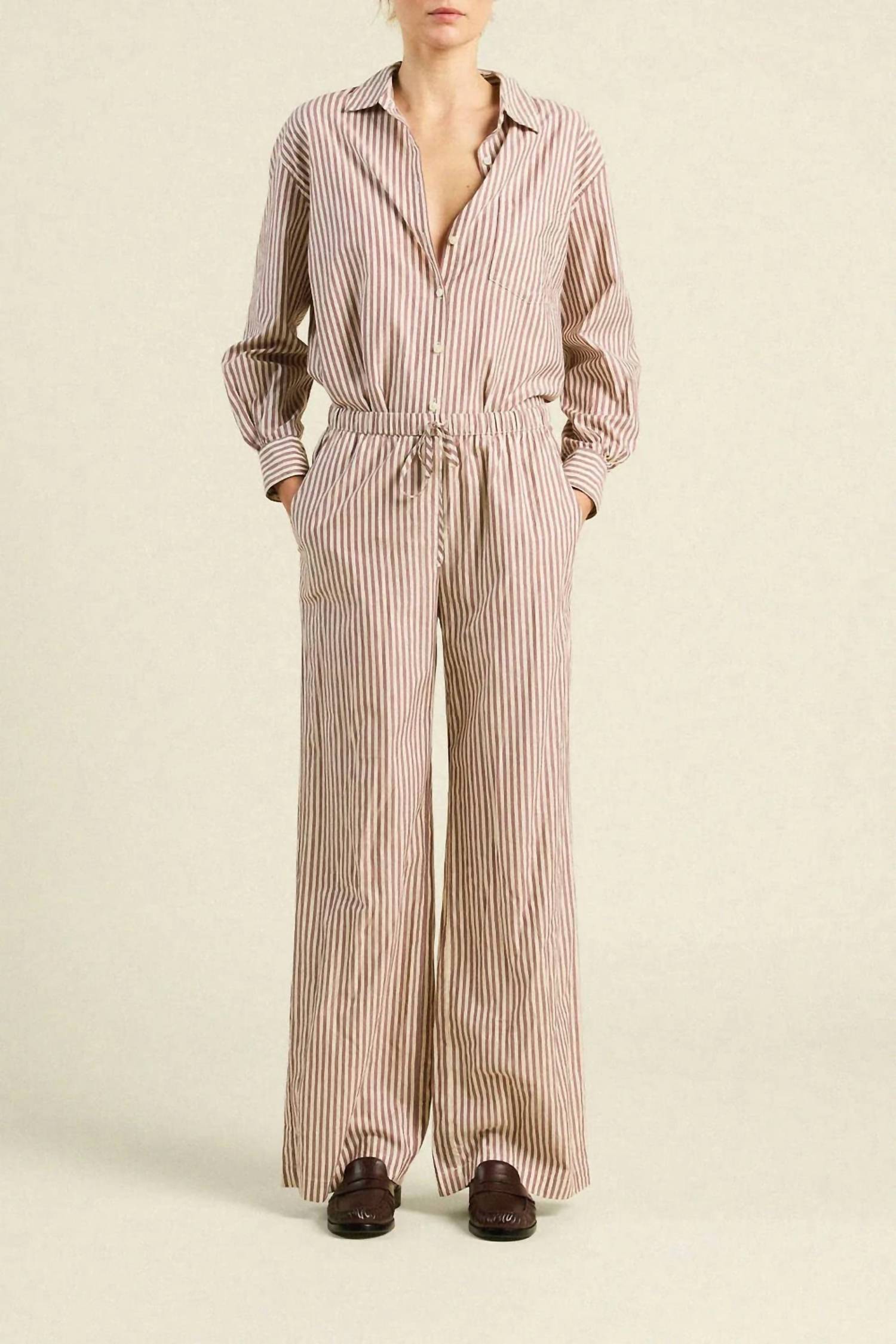 Бордовые полосатые брюки Vera TROVATA
Бордовые полосатые брюки Vera TROVATA