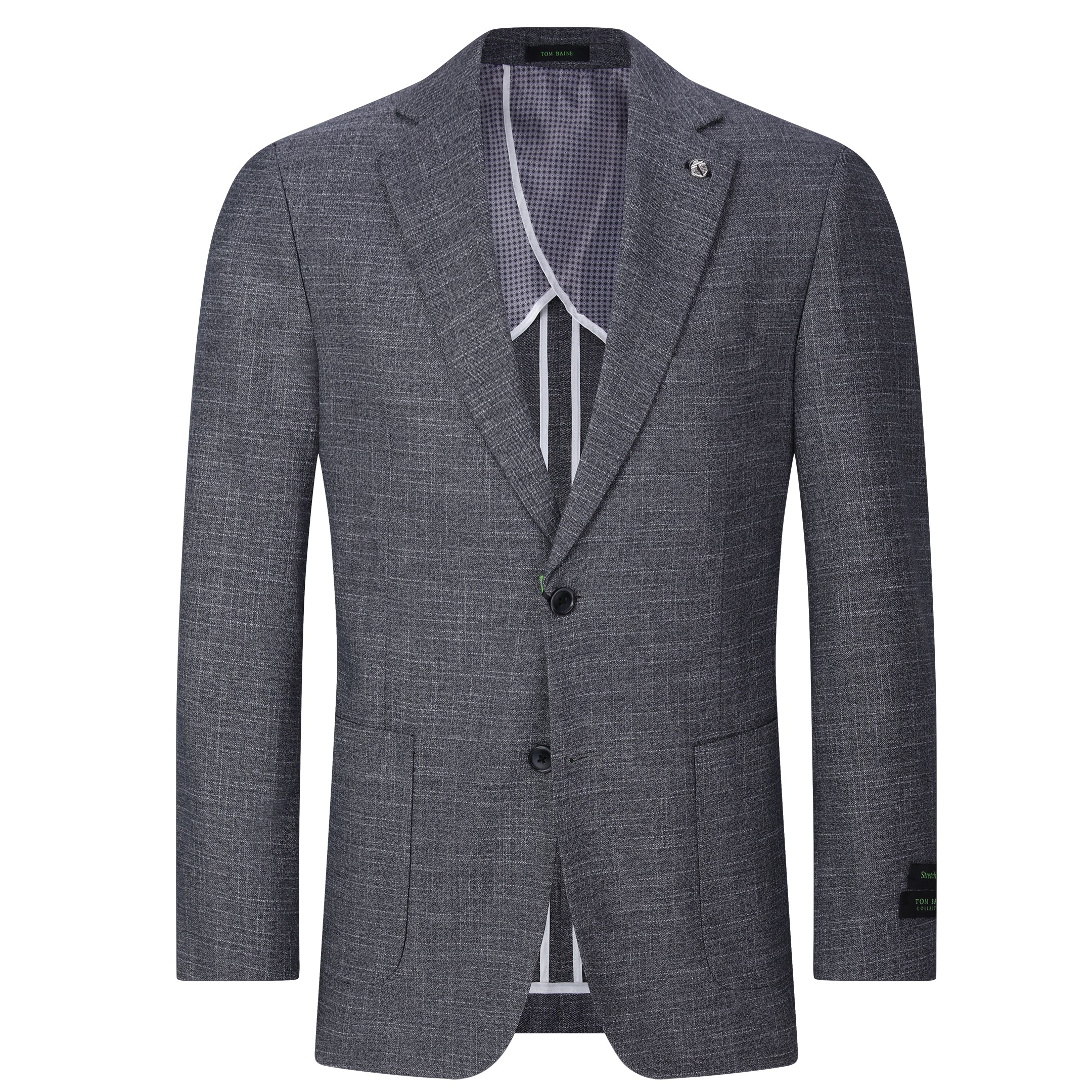 Tom Baine Men Performance однотонный эластичный спортивный пиджак, серый
Tom Baine Men Performance однотонный эластичный спортивный пиджак, серый