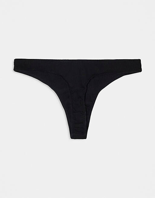 Набор из трех черных стрингов в рубчик ASOS DESIGN
Набор из трех черных стрингов в рубчик ASOS DESIGN