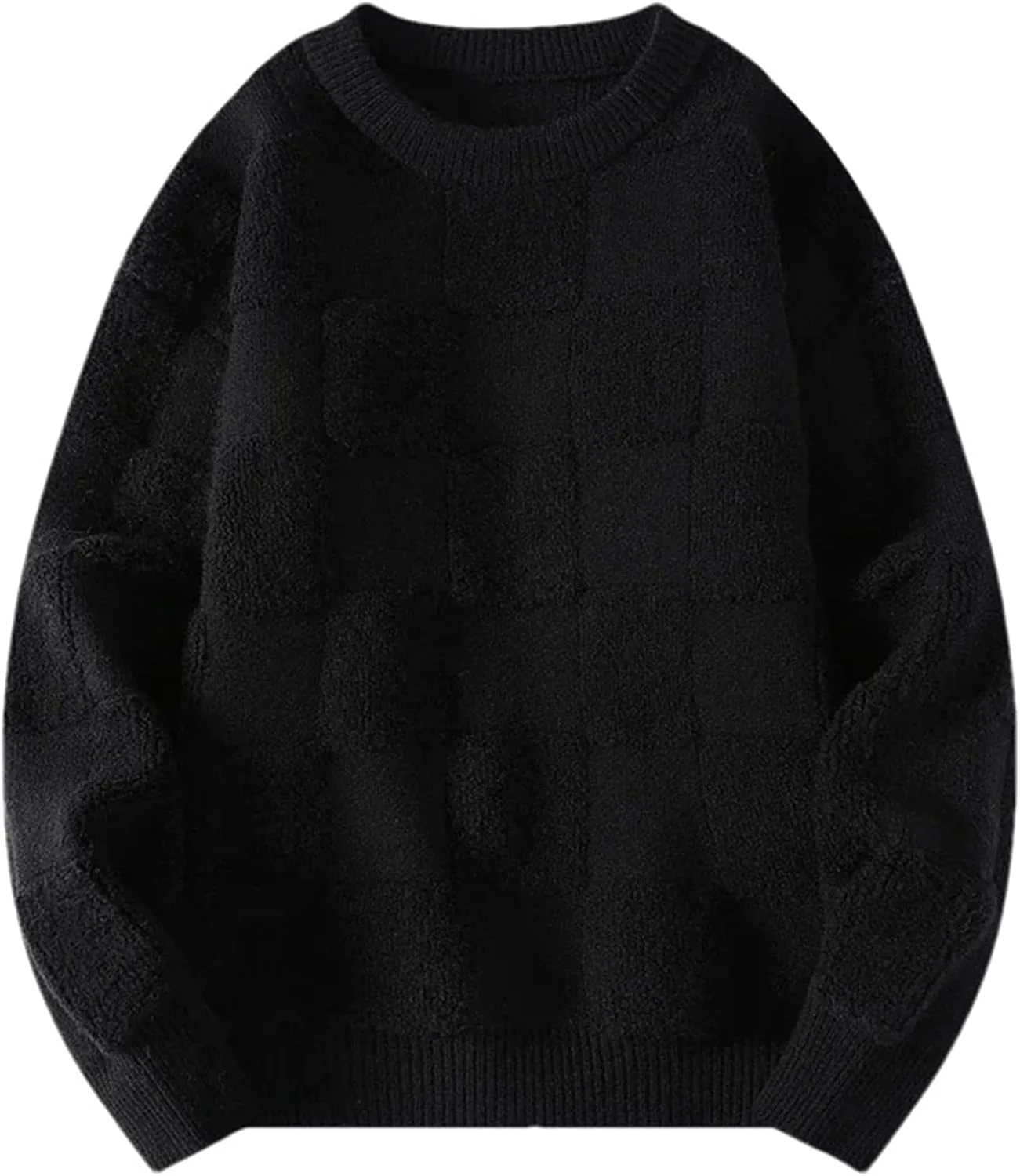 Мужской вязаный свитер в стиле хип-хоп, свободный клетчатый пуловер с круглым вырезом
Мужской вязаный свитер в стиле хип-хоп, свободный клетчатый пуловер с круглым вырезом