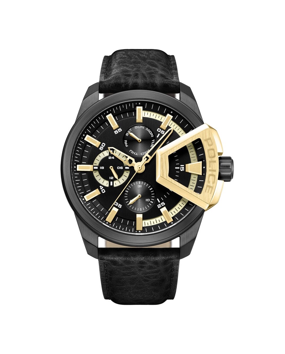 Подчеркнутые мужские часы PEWJF0005704 из кожи с черным ремешком Police, черный
Подчеркнутые мужские часы PEWJF0005704 из кожи с черным ремешком Police, черный