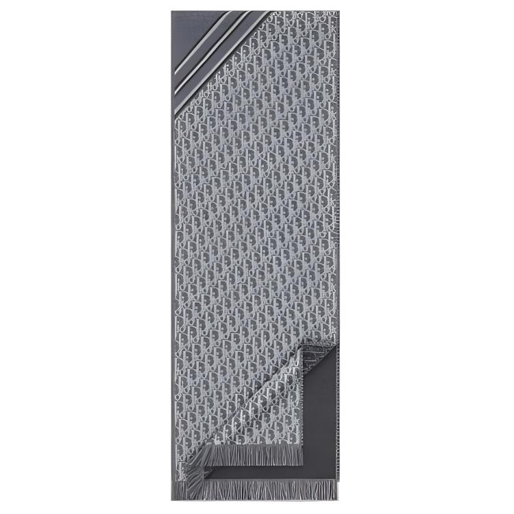 DIOR Вязаный шарф мужской, Gray and White
DIOR Вязаный шарф мужской, Gray and White