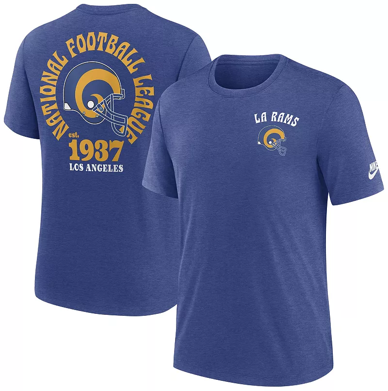 Мужская футболка Nike Los Angeles Rams Rewind Tri-Blend Blue Heather
Мужская футболка Nike Los Angeles Rams Rewind Tri-Blend Blue Heather