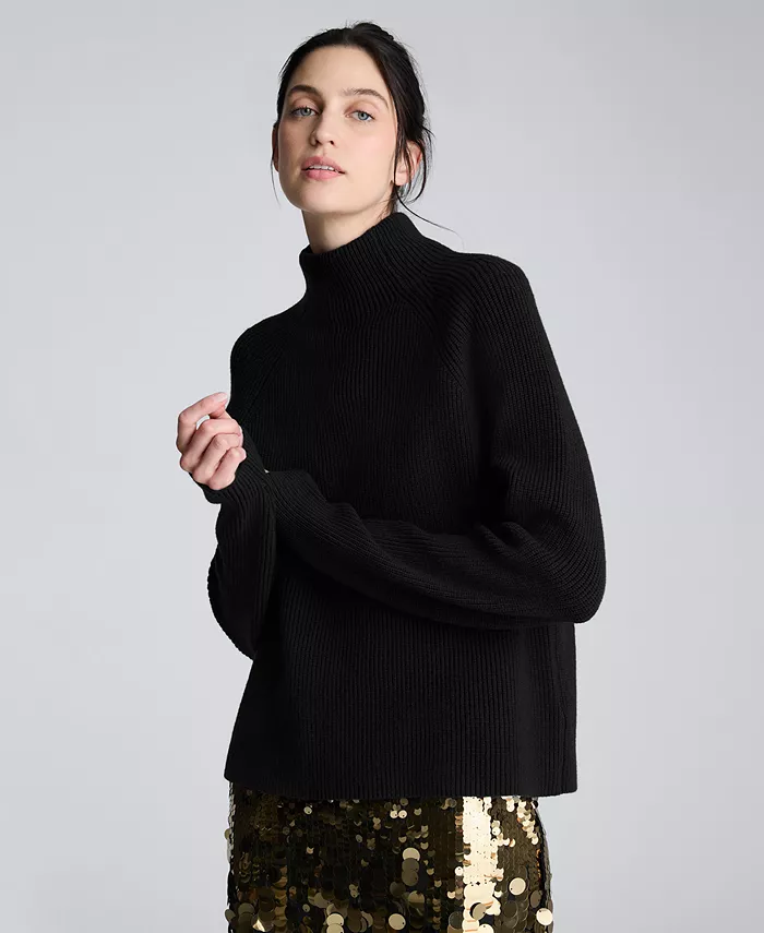 Женский свитер с втачным рукавом и высоким воротником Kenneth Cole, черный
Женский свитер с втачным рукавом и высоким воротником Kenneth Cole, черный