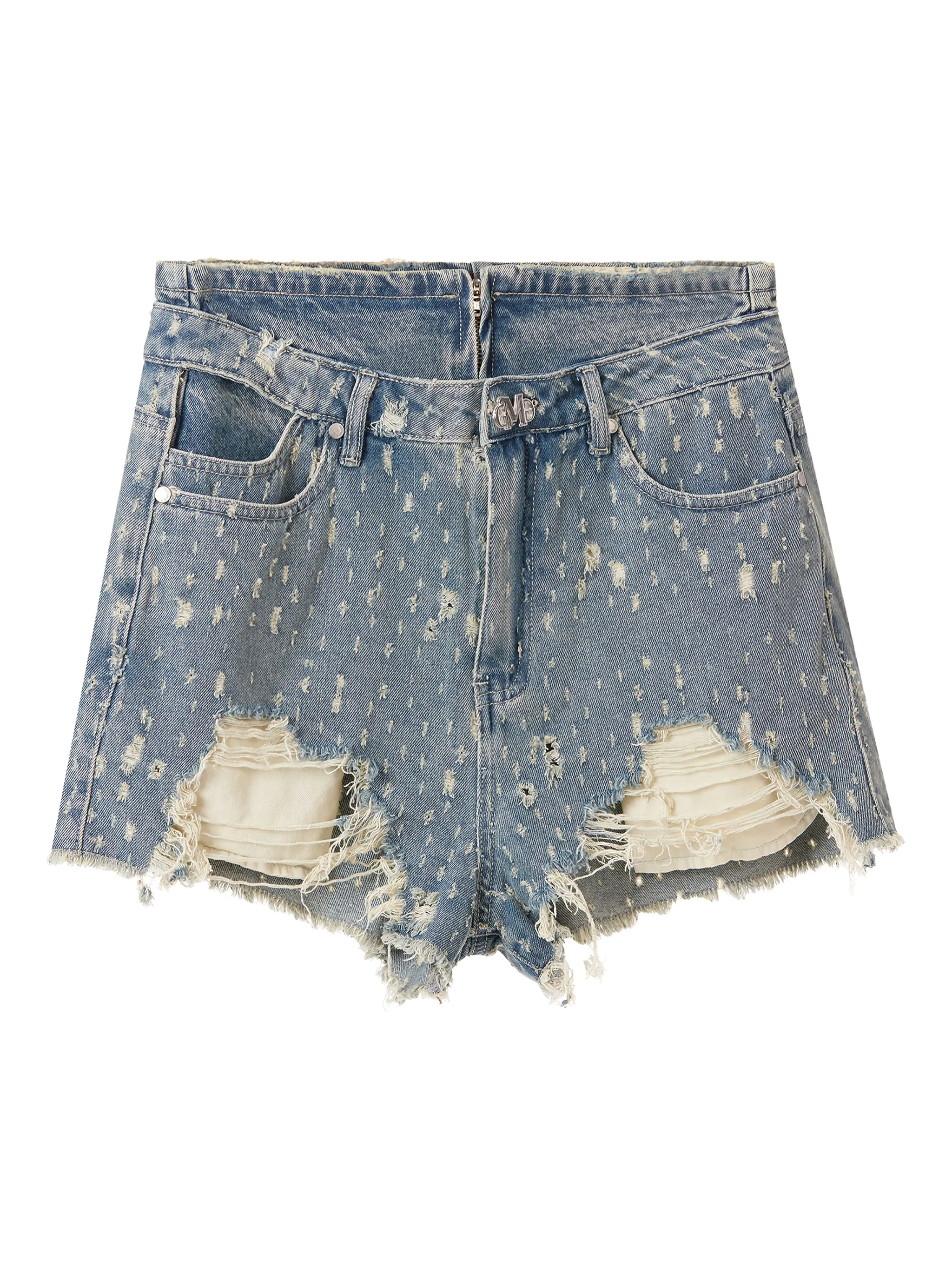 Джинсовые шорты с эффектом потертости Musium Div., синий
Джинсовые шорты с эффектом потертости Musium Div., синий