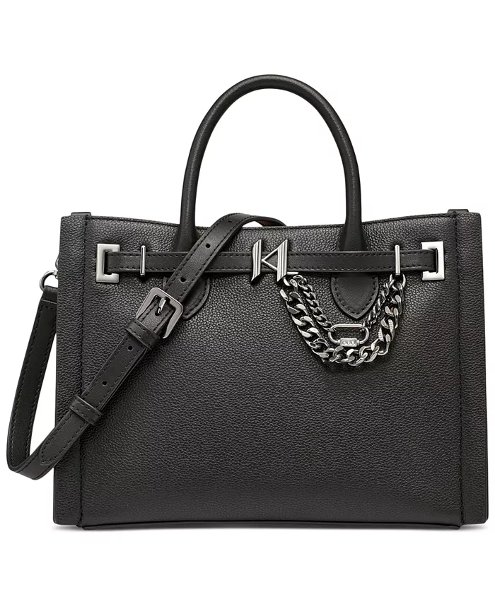 Сумка через плечо из кожи цвета вишни KARL LAGERFELD PARIS, черный 
Сумка через плечо из кожи цвета вишни KARL LAGERFELD PARIS, черный