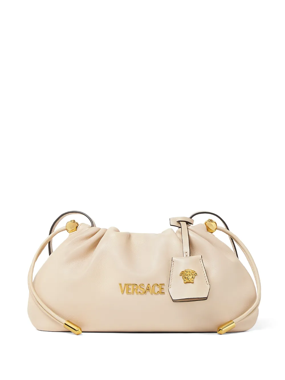 Мини-клатч Tag с логотипом Versace, кремовый
Мини-клатч Tag с логотипом Versace, кремовый