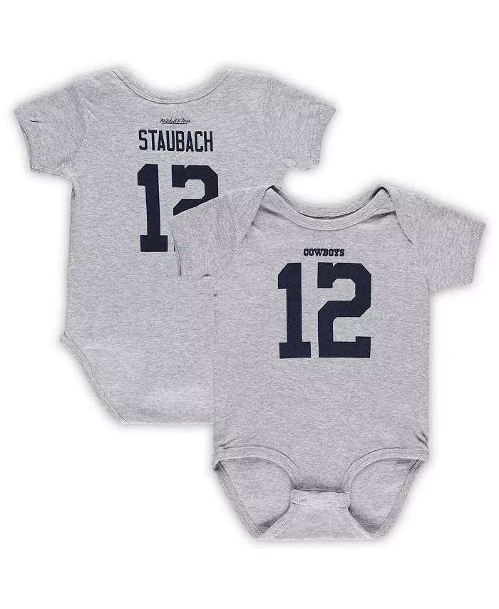Боди для мальчиков и девочек Roger Staubach серый меланжевый Dallas Cowboys Mainliner с именем и номером игрока на пенсии Mitchell & Ness
Боди для мальчиков и девочек Roger Staubach серый меланжевый Dallas Cowboys Mainliner с именем и номером игрока на пенсии Mitchell & Ness