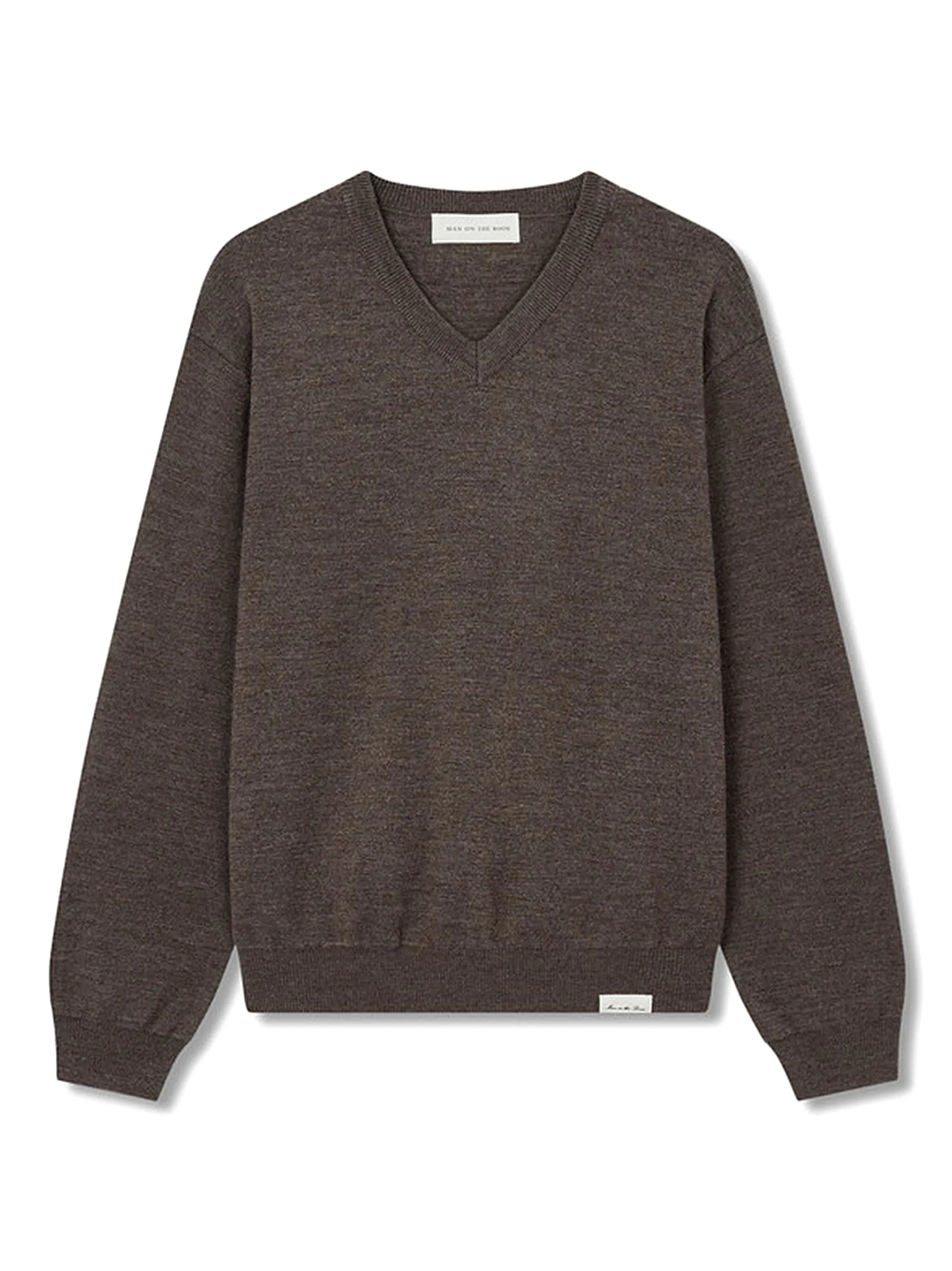 Пуловер с V-образным вырезом Man On The Boon., коричневый
Пуловер с V-образным вырезом Man On The Boon., коричневый