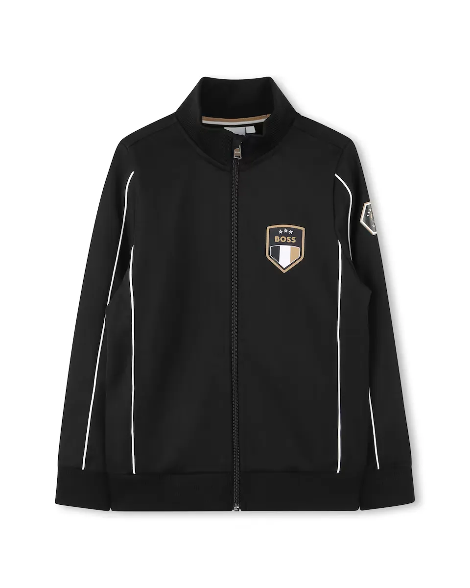 Черная мальчишеская куртка с длинными рукавами BOSS Kidswear, чёрный
Черная мальчишеская куртка с длинными рукавами BOSS Kidswear, чёрный