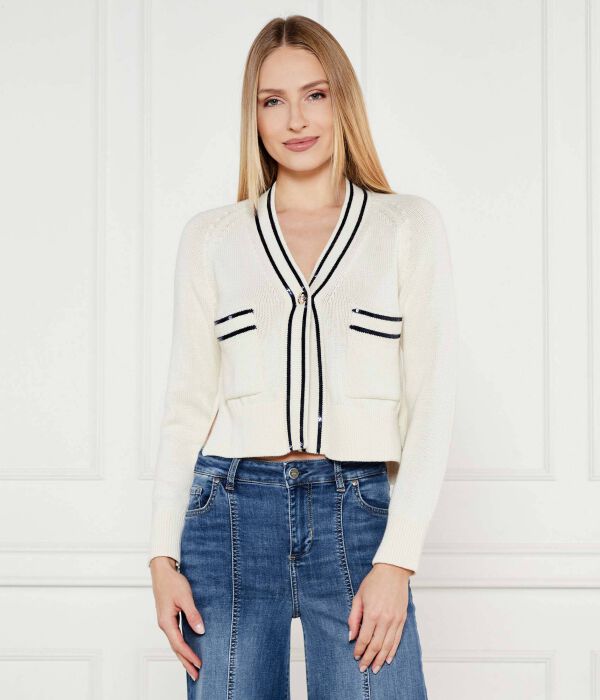 Кардиган Regular fit Liu Jo, экрю 
Кардиган Regular fit Liu Jo, экрю