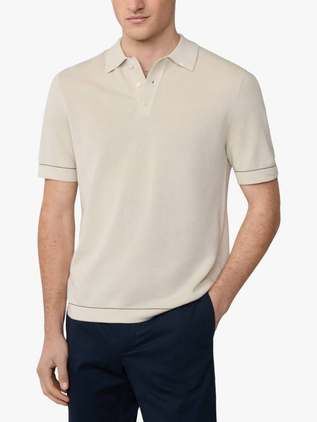 Вязаная хлопковая поло с короткими рукавами Hackett London, Stone Beige
Вязаная хлопковая поло с короткими рукавами Hackett London, Stone Beige