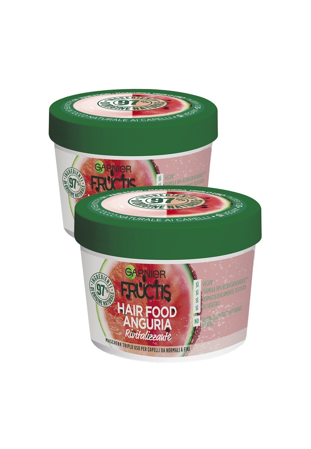 Маска для волос FRUCTIS HAIR FOOD ANGURIA RIVITALIZZANTE, MASCHERA 3-IN-1 PER CAPELLI FINI, BALSAMO, MASCHERA E TRATTAMENTO SENZA RISCIACQUO, 97% DI INGREDIENTI DI ORIGINE NATURALE, SENZA SILICONI, 2 PACK Garnier, прозрачный
Маска для волос FRUCTIS HAIR FOOD ANGURIA RIVITALIZZANTE, MASCHERA 3-IN-1 PER CAPELLI FINI, BALSAMO, MASCHERA E TRATTAMENTO SENZA RISCIACQUO, 97% DI INGREDIENTI DI ORIGINE NATURALE, SENZA SILICONI, 2 PACK Garnier, прозрачный