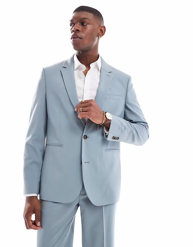 Пиджак обычного цвета пыльно-синего цвета Asos Design
Пиджак обычного цвета пыльно-синего цвета Asos Design