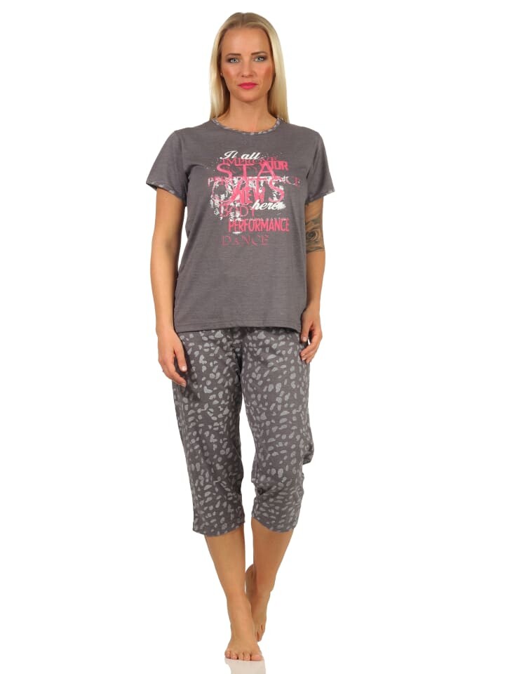 Пижама NORMANN kurzarm Capri und langer Caprihose, серый
Пижама NORMANN kurzarm Capri und langer Caprihose, серый