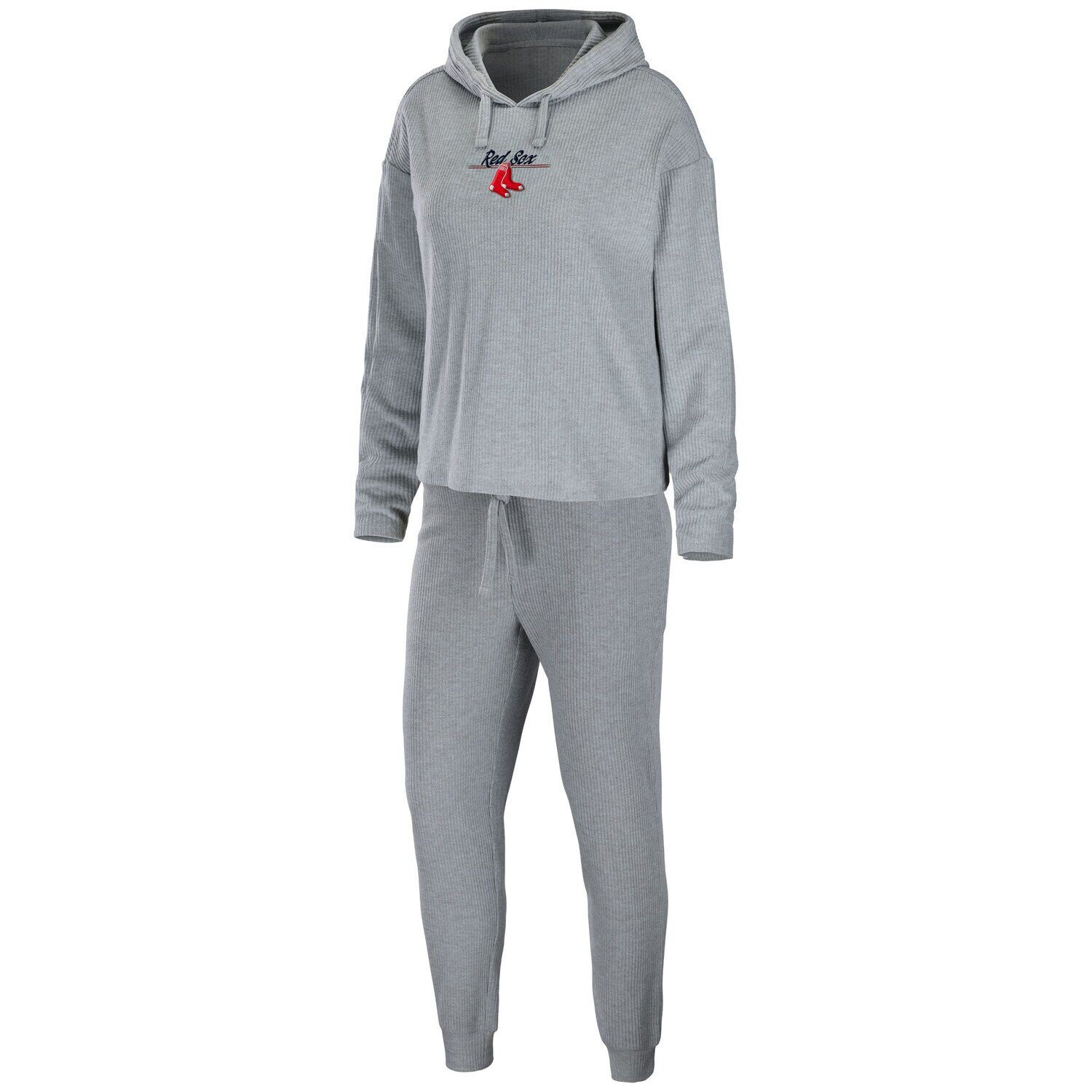 Женская одежда Erin Andrews Heather Grey Boston Red Sox с логотипом, пуловер с капюшоном и брюки, комплект для сна
Женская одежда Erin Andrews Heather Grey Boston Red Sox с логотипом, пуловер с капюшоном и брюки, комплект для сна