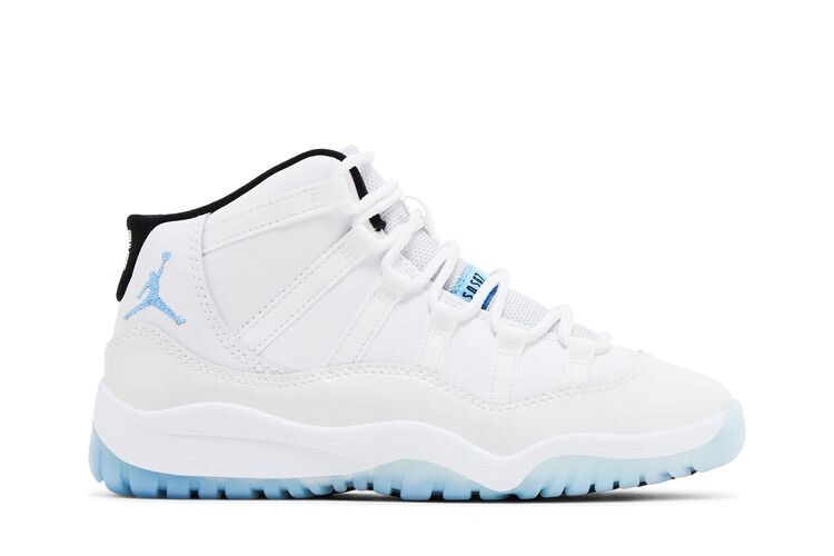 Кроссовки Air Jordan 11 Retro PS Legend Blue / Columbia2024, белый 
Кроссовки Air Jordan 11 Retro PS Legend Blue / Columbia2024, белый