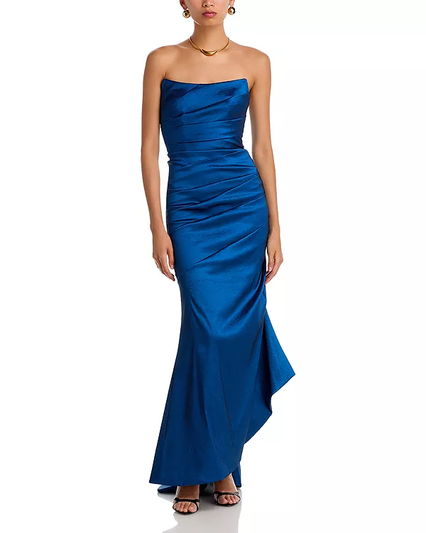 Длинное платье из тафты со сборками - эксклюзив Aqua, синий
Длинное платье из тафты со сборками - эксклюзив Aqua, синий