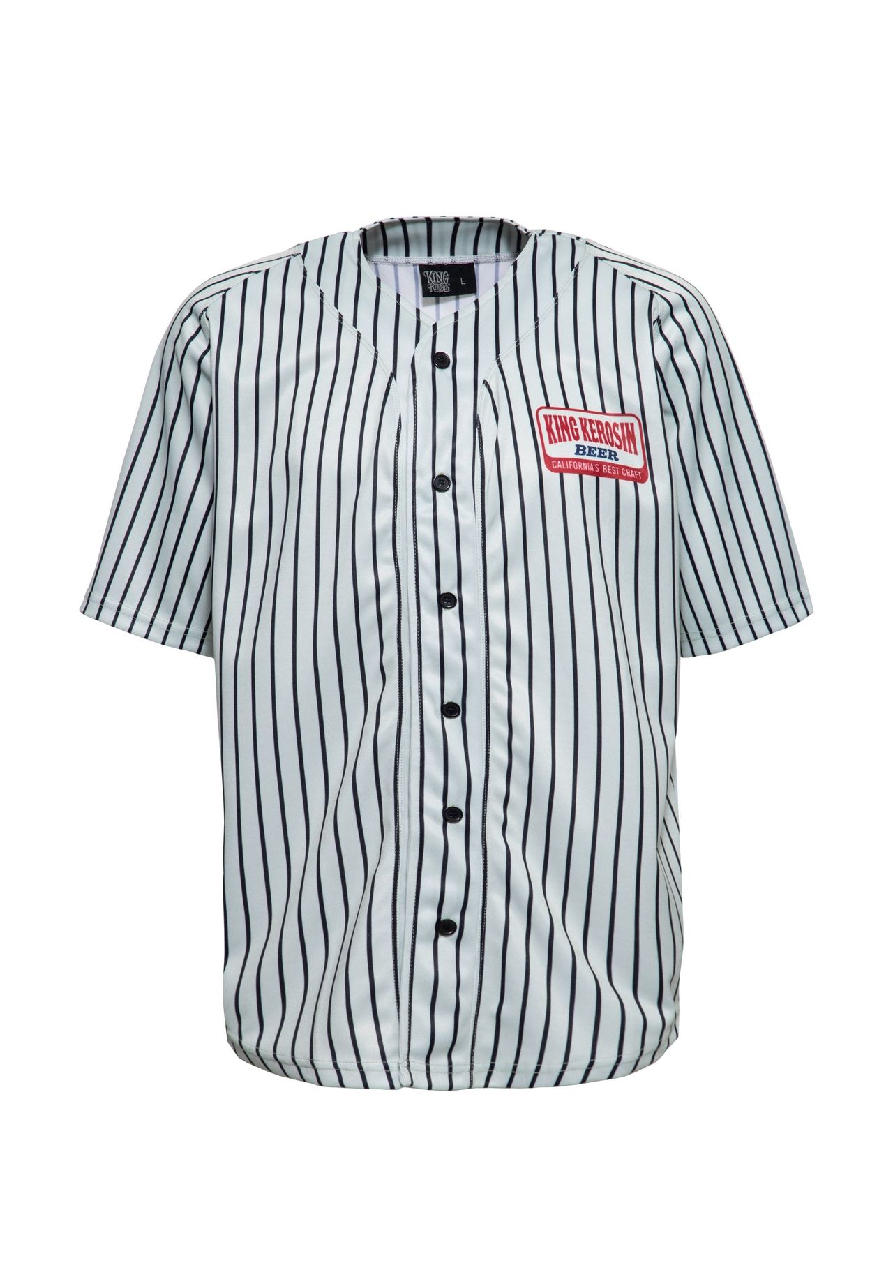 Рубашка с короткими рукавами в тонкую полоску King Kerosin Beer KING KEROSIN, кремовый
Рубашка с короткими рукавами в тонкую полоску King Kerosin Beer KING KEROSIN, кремовый