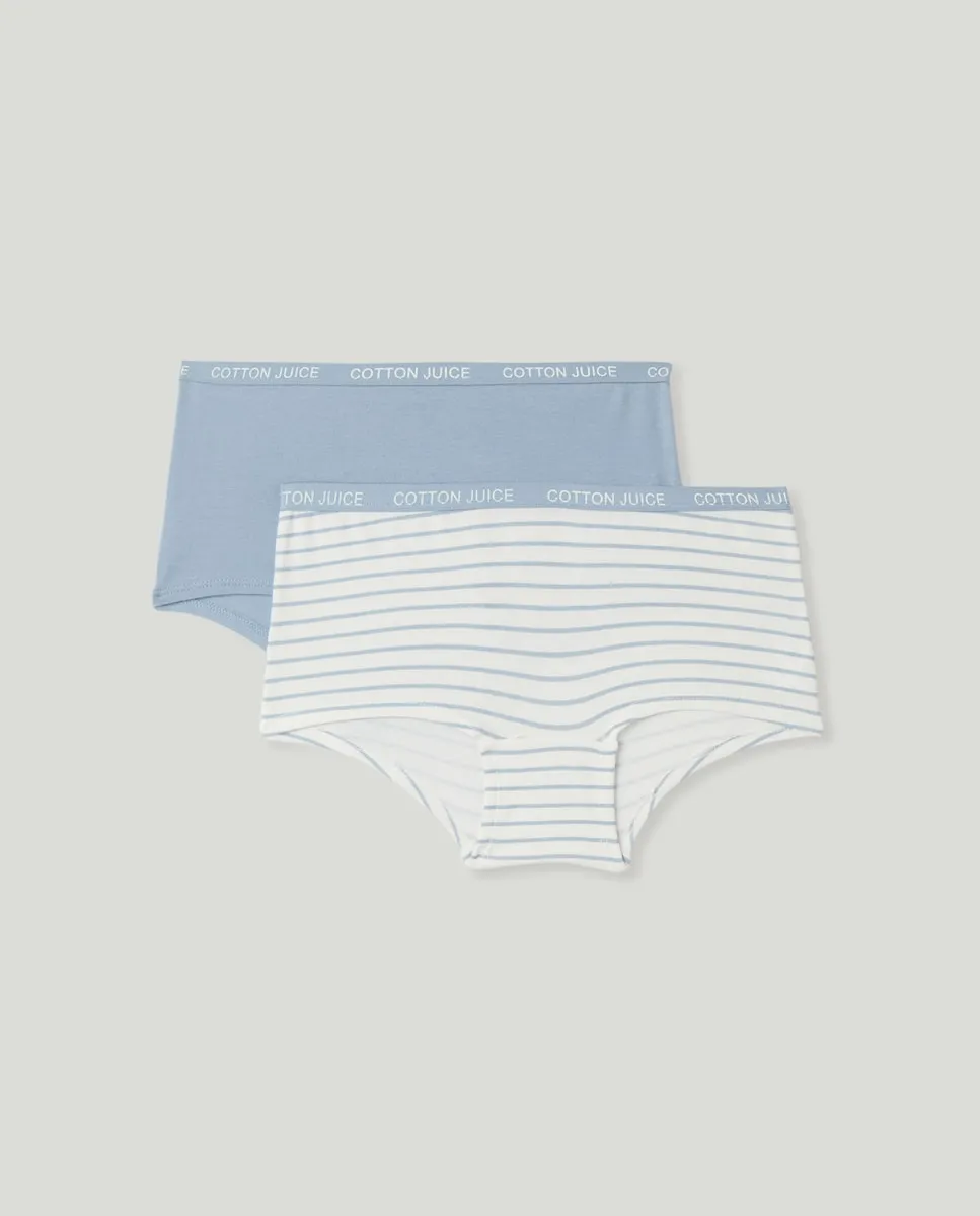 Набор из 2 однотонных шорт-слипов Cotton Juice, синий
Набор из 2 однотонных шорт-слипов Cotton Juice, синий