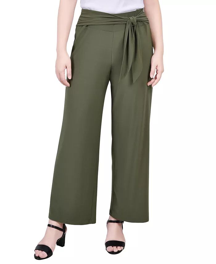 Укороченные однотонные брюки-стринги Petite с поясом NY Collection, синий
Укороченные однотонные брюки-стринги Petite с поясом NY Collection, синий