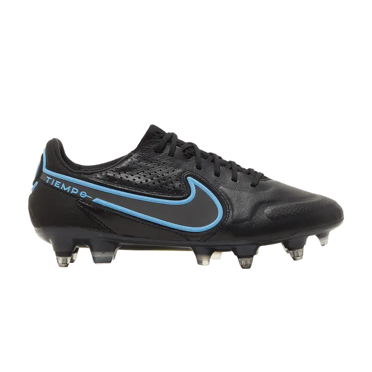 Бутсы Nike Tiempo Legend 9 Elite SG Pro AC 'Black Blue Hero', черный 
Бутсы Nike Tiempo Legend 9 Elite SG Pro AC 'Black Blue Hero', черный