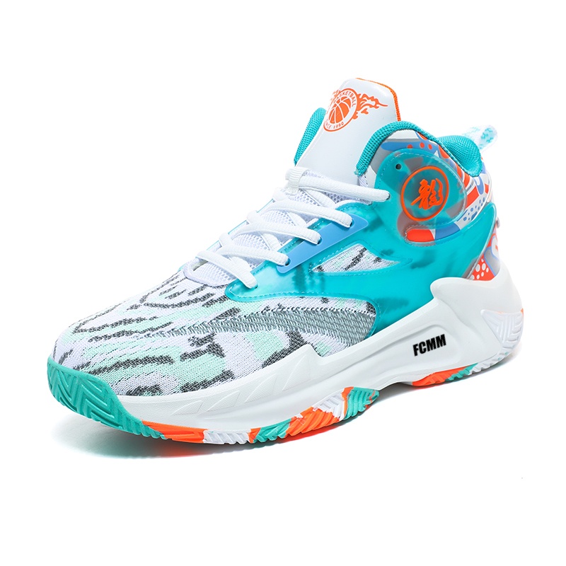 Противоскользящие и дышащие детские баскетбольные кроссовки FCMM, белый 
Противоскользящие и дышащие детские баскетбольные кроссовки FCMM, белый