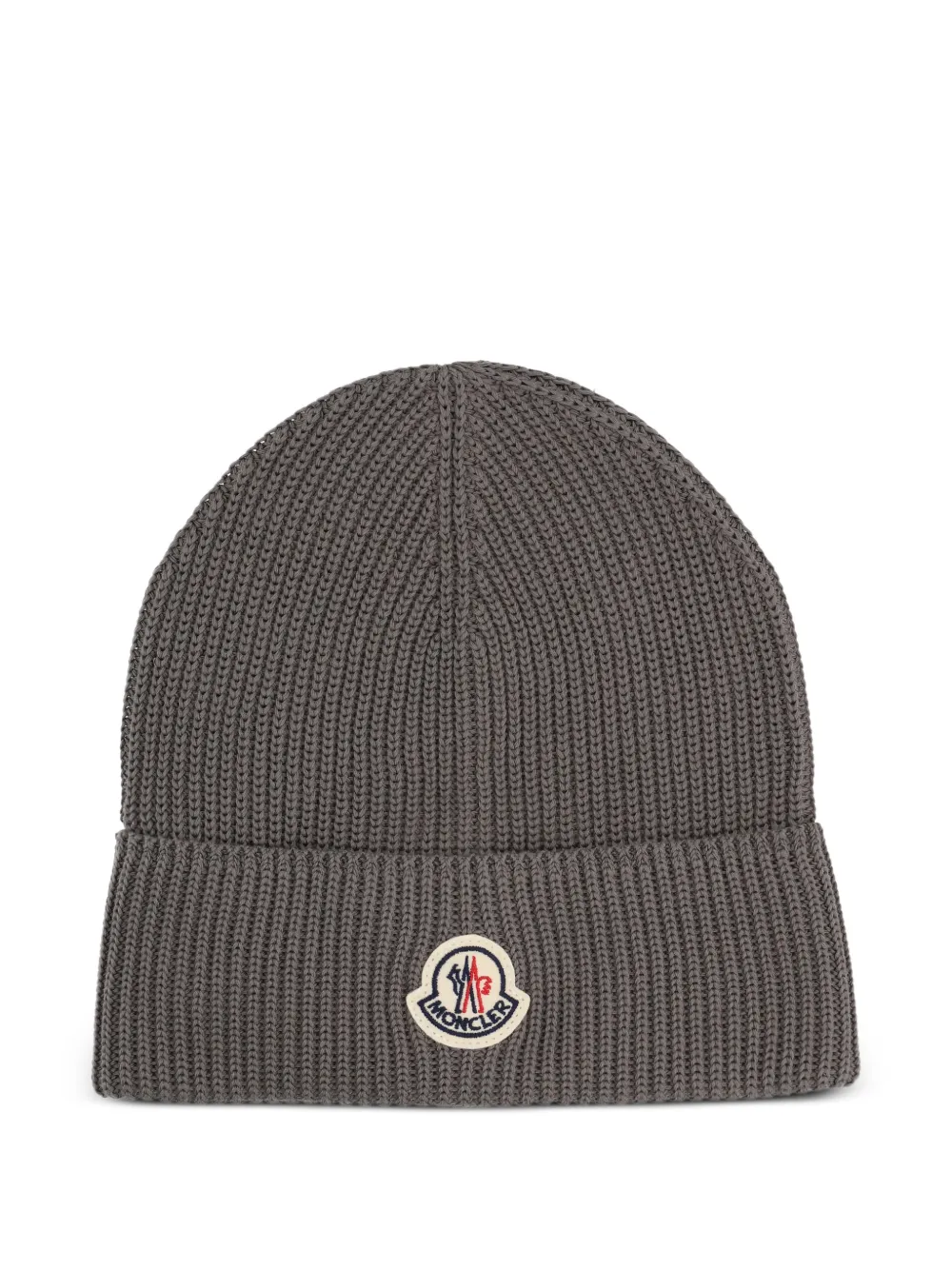 Шапка-бини с ребристой вязкой и нашивкой Moncler, серый
Шапка-бини с ребристой вязкой и нашивкой Moncler, серый