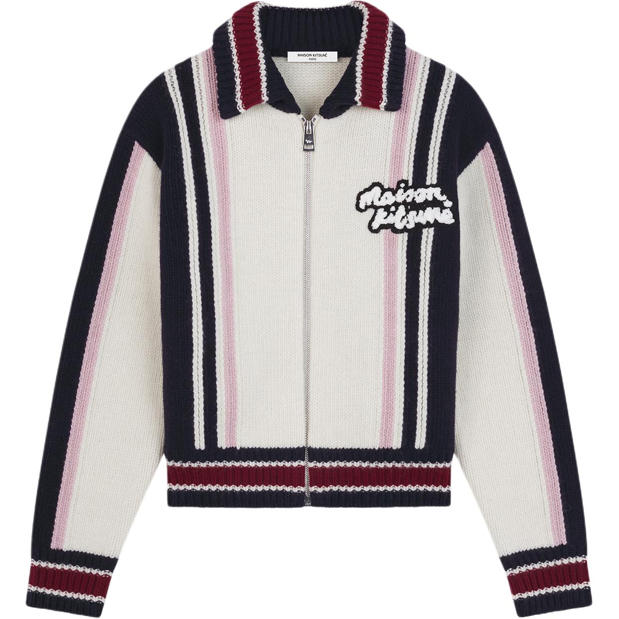 Полосатый кардиган на молнии Maison Kitsune, Natural
Полосатый кардиган на молнии Maison Kitsune, Natural