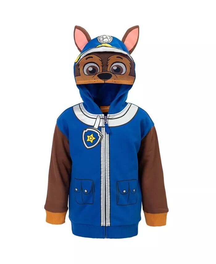Флисовый пуловер с капюшоном на молнии для мальчиков Rubble Chase Skye Paw Patrol, синий 
Флисовый пуловер с капюшоном на молнии для мальчиков Rubble Chase Skye Paw Patrol, синий