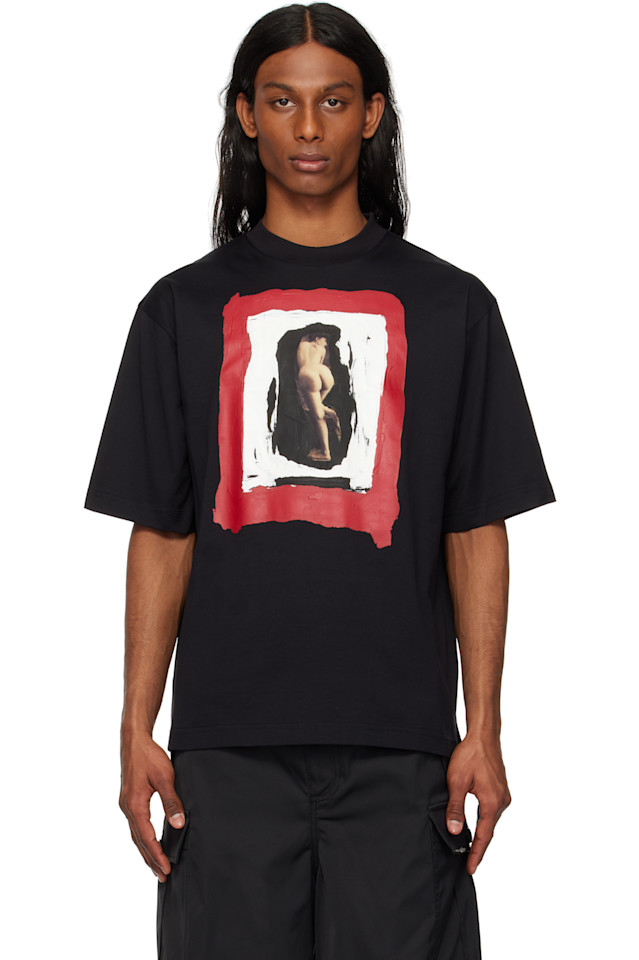 Хлопковая футболка с принтом нюд Marni, черный
Хлопковая футболка с принтом нюд Marni, черный