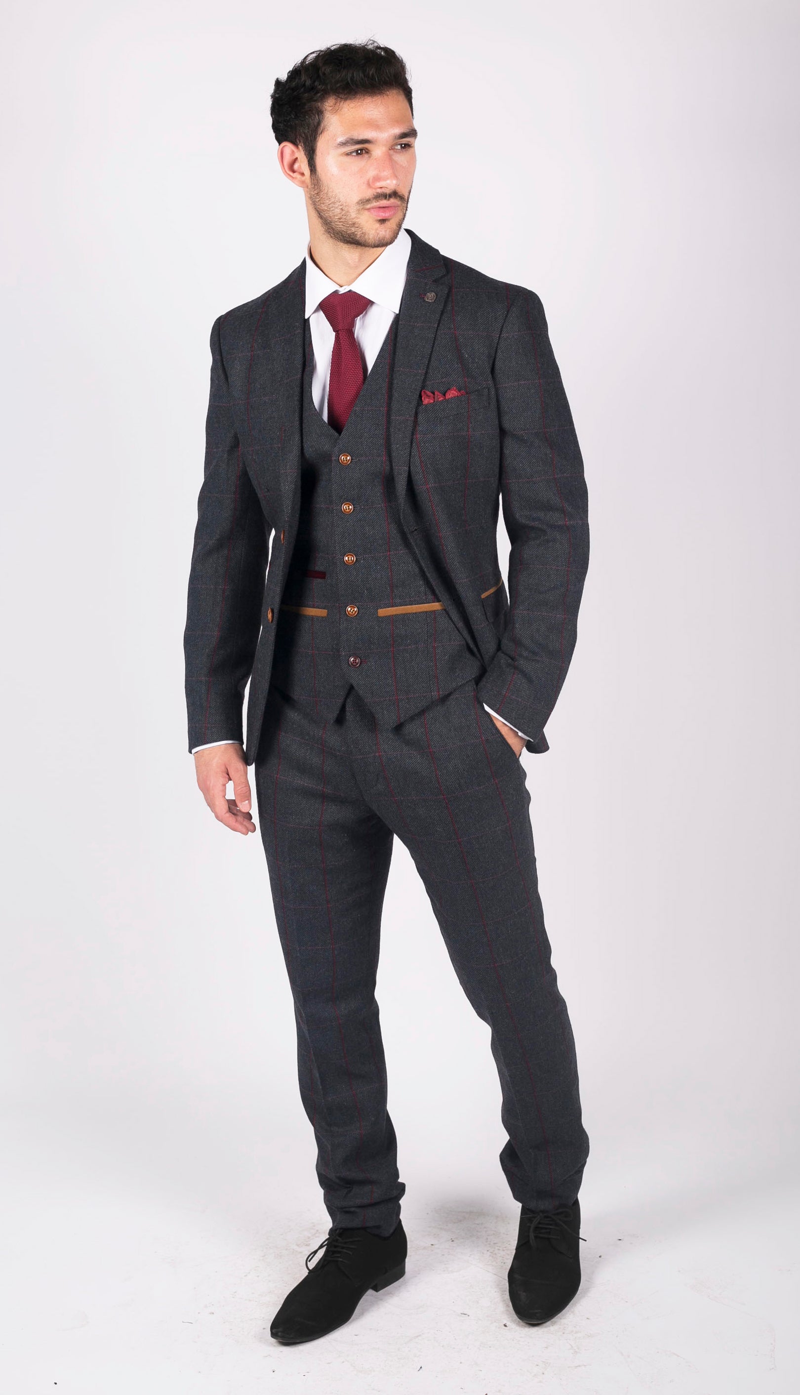 Костюм-тройка из твида Madrid Herringbone Navy Paul Andrew
Костюм-тройка из твида Madrid Herringbone Navy Paul Andrew