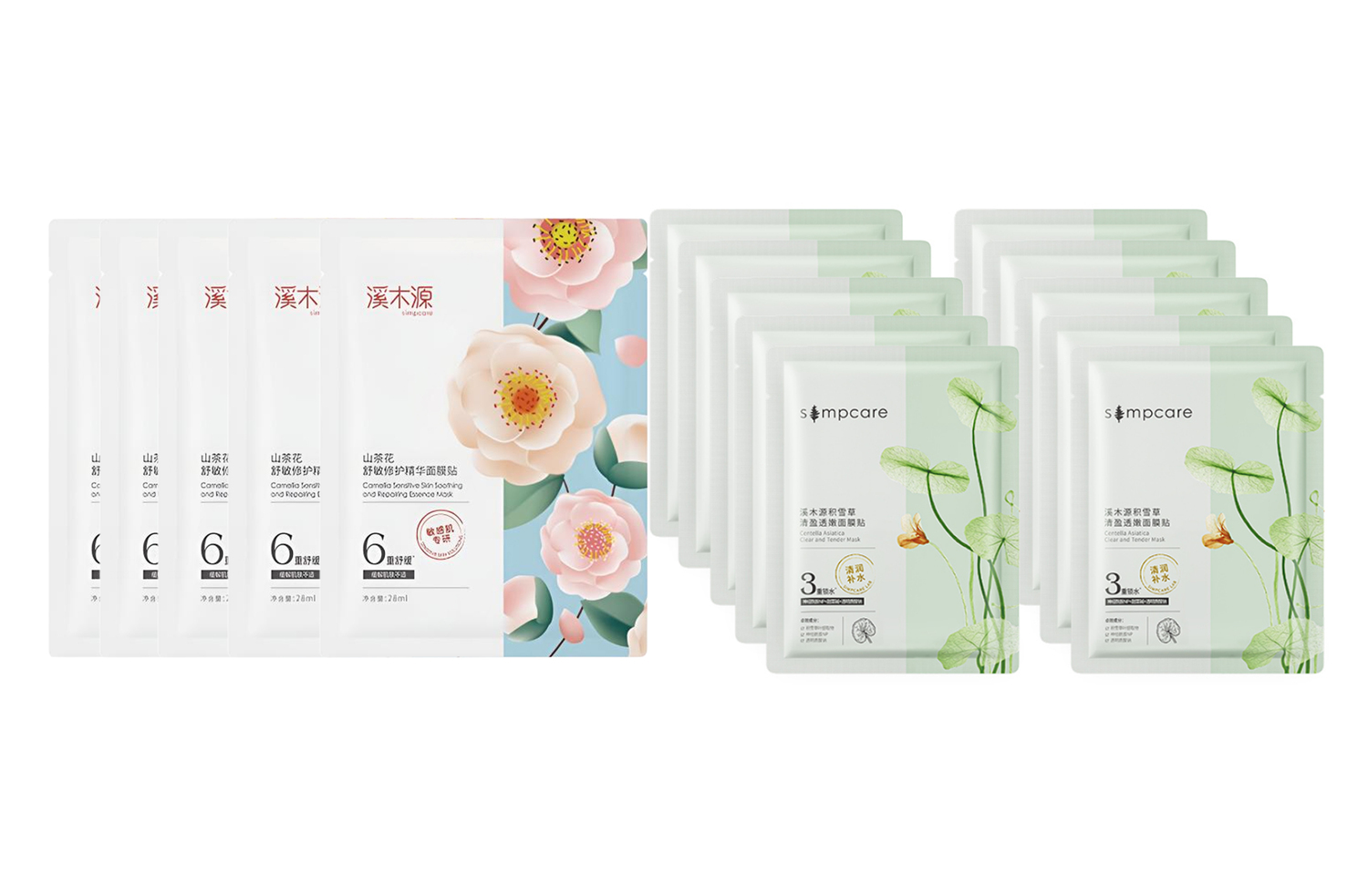 Simpcare Camellia+Centella Набор лицевых масок успокаивающий, увлажняющий и восстанавливающий 20 шт+20 шт
Simpcare Camellia+Centella Набор лицевых масок успокаивающий, увлажняющий и восстанавливающий 20 шт+20 шт