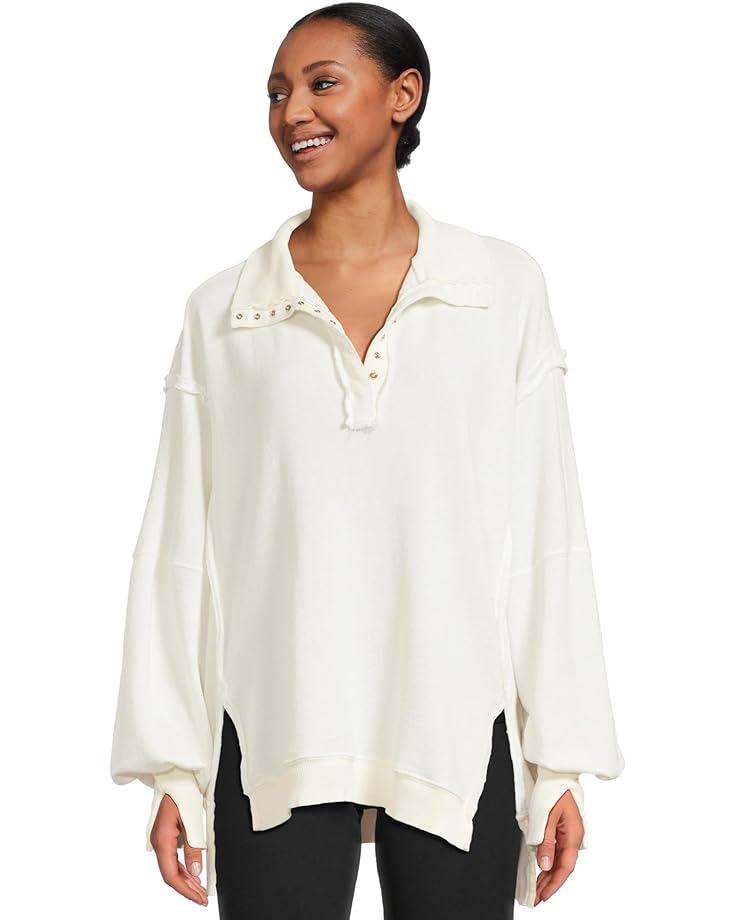 Свитер Free People Camden Henley, белый 
Свитер Free People Camden Henley, белый