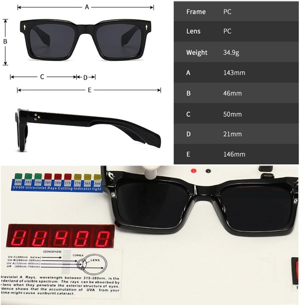 Модные солнцезащитные очки с квадратными заклепками и градиентным переходом цвета, мужские солнцезащитные очки UV400, винтажные темно-зеленые, трендовые женские солнцезащитные очки SKFGNX, Black Gray
Модные солнцезащитные очки с квадратными заклепками и градиентным переходом цвета, мужские солнцезащитные очки UV400, винтажные темно-зеленые, трендовые женские солнцезащитные очки SKFGNX, Black Gray