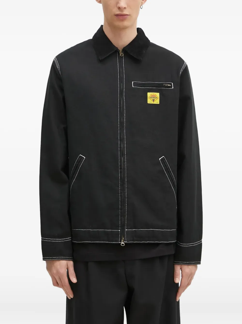 Жакет с вельветовым воротником и контрастной строчкой ICECREAM, черный
Жакет с вельветовым воротником и контрастной строчкой ICECREAM, черный