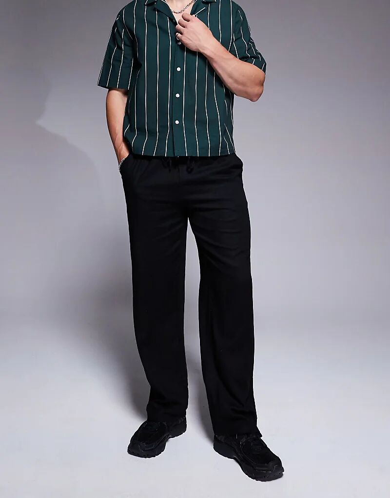 South Beach – Пляжные брюки из черного льна, комбинированная часть
South Beach – Пляжные брюки из черного льна, комбинированная часть