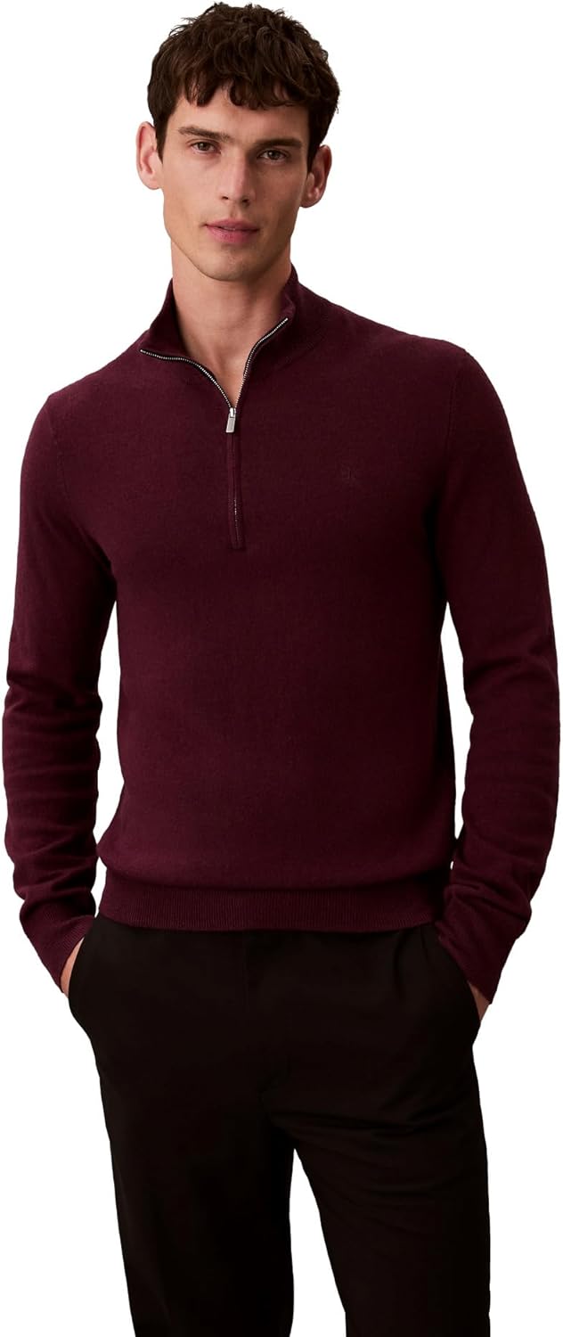 Мужской шерстяной свитер Calvin Klein с застежкой-молнией на четверть оборота, Winetasting
Мужской шерстяной свитер Calvin Klein с застежкой-молнией на четверть оборота, Winetasting