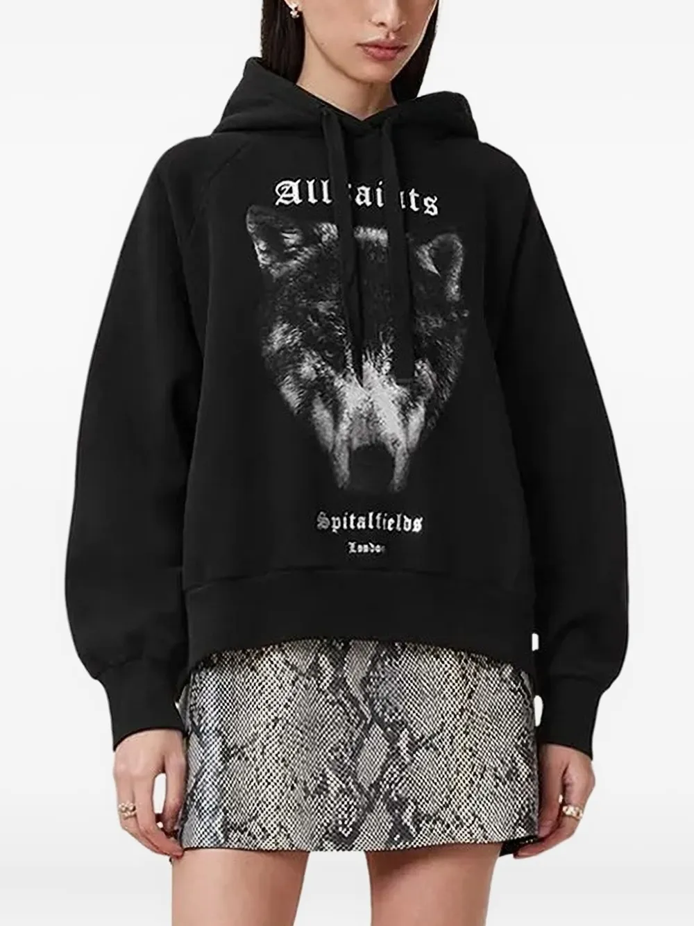 Худи с принтом AllSaints, черный
Худи с принтом AllSaints, черный